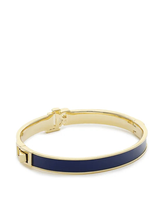 Ralph Lauren Bracciale Dorato/Argentato Hinge Bangle Con Smalto