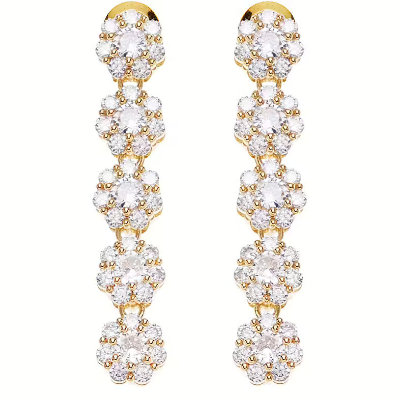 Ottaviani Orecchini Dorati Con Fiorellini Zirconi