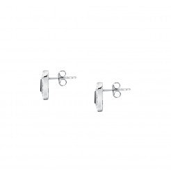 Karl Lagerfeld Orecchini Baguette Con Cristallo Nero