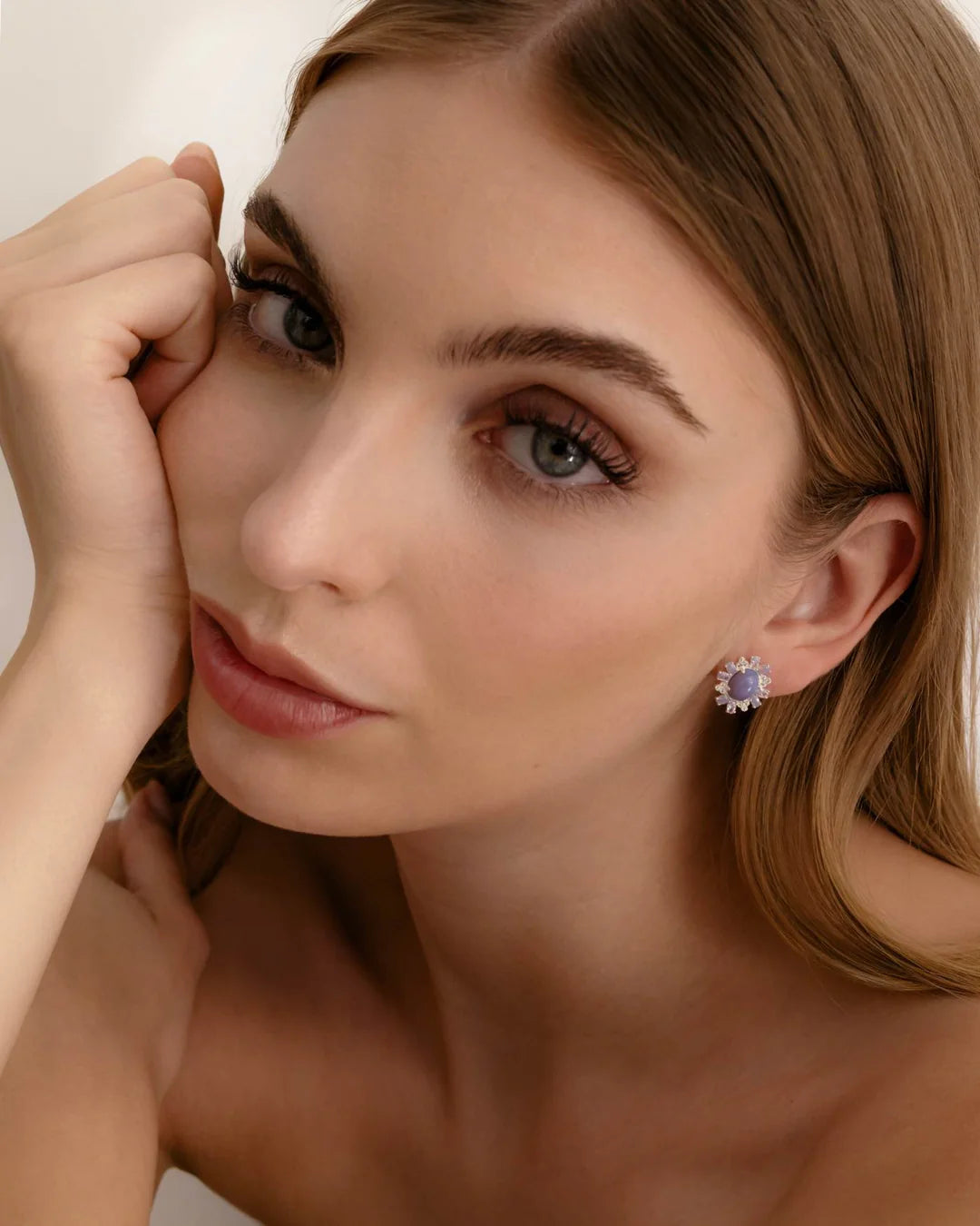 Amabile Orecchino Singolo Lilac Sinistro Argento