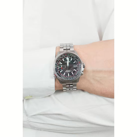 Citizen Orologio Uomo Radiocontrollato Pilot Nero CB0140-58E