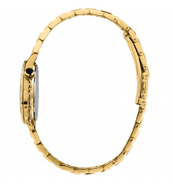 Karl Lagerfeld Orologio Donna Dorato Con Zirconi Bianchi E Catena