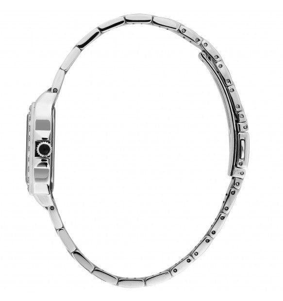 Karl Lagerfeld Orologio Squadrato Donna Con Zirconi Bianchi