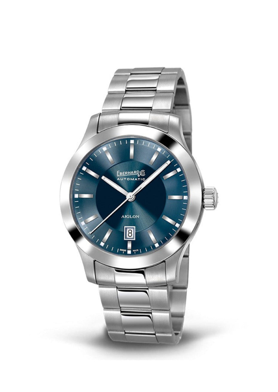 Eberhard Aiglon Grande Taille Meccanico Automatico 41mm Blu 41030