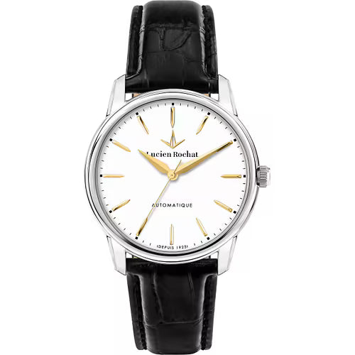 Lucien Rochat Orologio Da Uomo Automatico Iconic In Pelle Nera