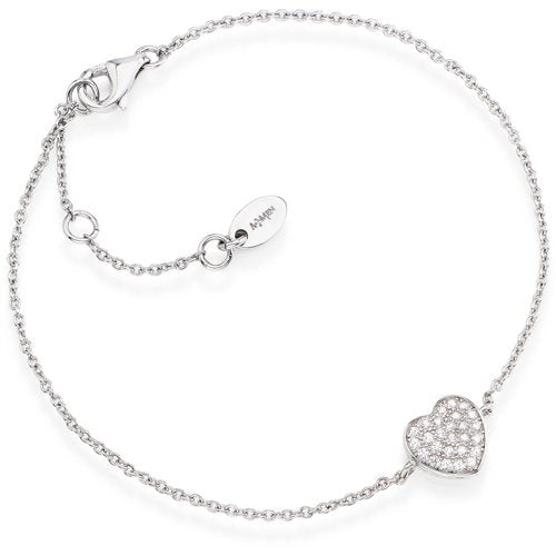 Amen Bracciale Cuore Con Zirconi