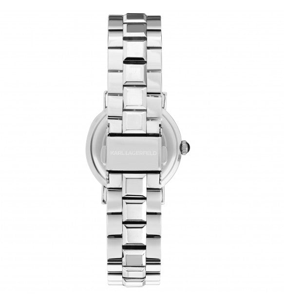 Karl Lagerfeld Orologio Donna Con Zirconi Bianchi Neri E Sfondo Rosa