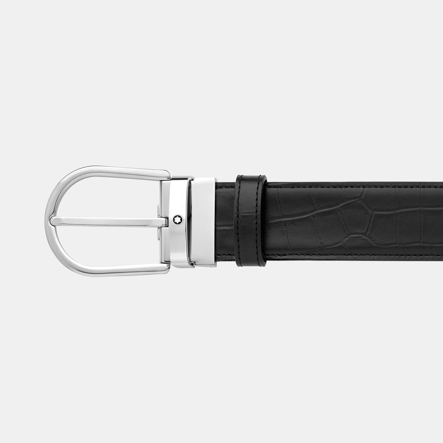 Montblanc Cintura Reversibile Stampata Nera/ Nera 130016