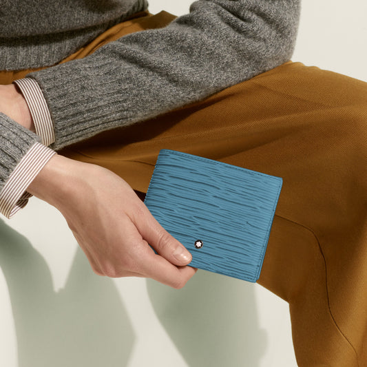 Montblanc Portafoglio 8 scomparti 4810 Blu Fumè 199343