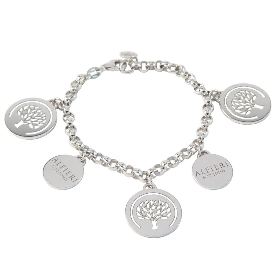 Alfieri & St John Bracciale In Argento Con Charms Albero Della Vita