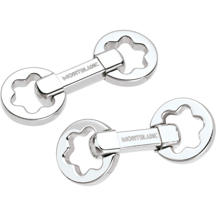 Gemelli da polso in acciaio inossidabile con emblema traforato della linea Heritage Collezione Gemelli Montblanc - Codice prodotto: 109979