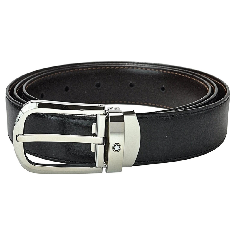 Montblanc Cintura Da Uomo Reversibile Nero/Marrone 114412