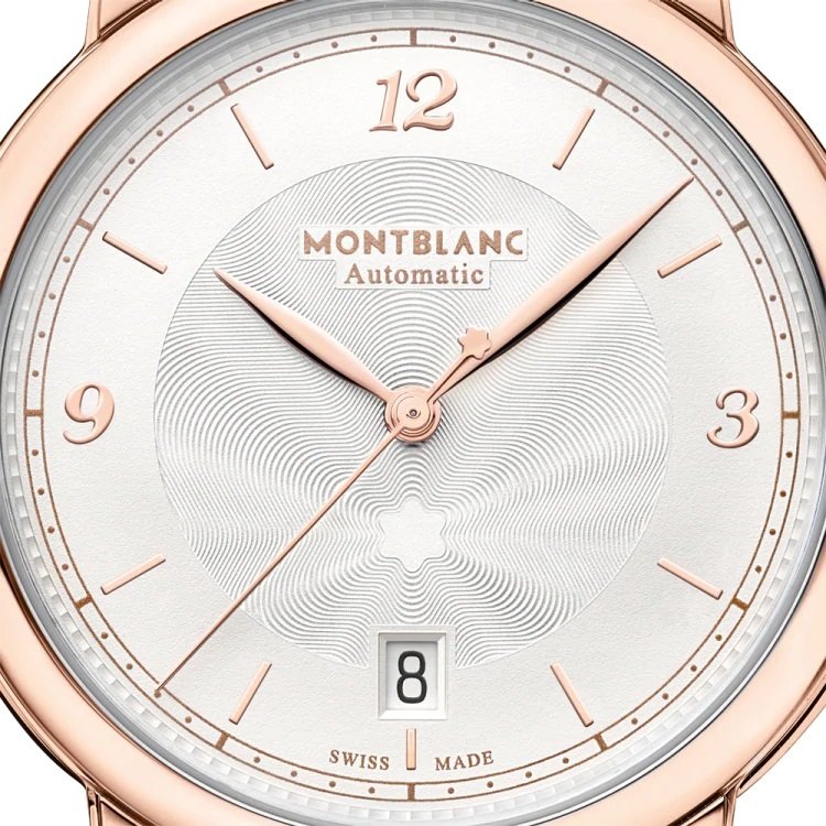 119958 - Montblanc Star Legacy Orologio Da Uomo Con Cassa In Oro Rosa 18 Kt E Cinturino In Pelle Nero