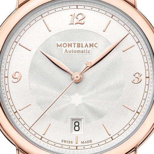 119958 - Montblanc Star Legacy Orologio Da Uomo Con Cassa In Oro Rosa 18 Kt E Cinturino In Pelle Nero