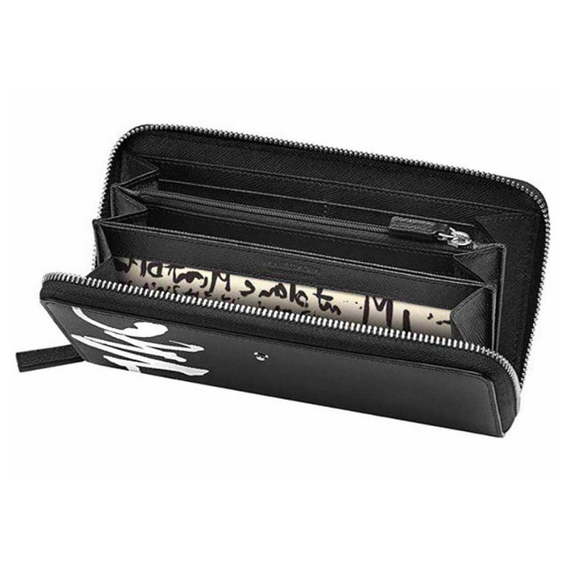 Montblanc Portafoglio Da Donna Con Chiusura Zip Sartorial Calligraphy 124139