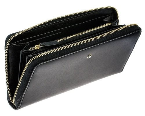 Montblanc portafoglio 8 scomparti con cerniera donna 114532