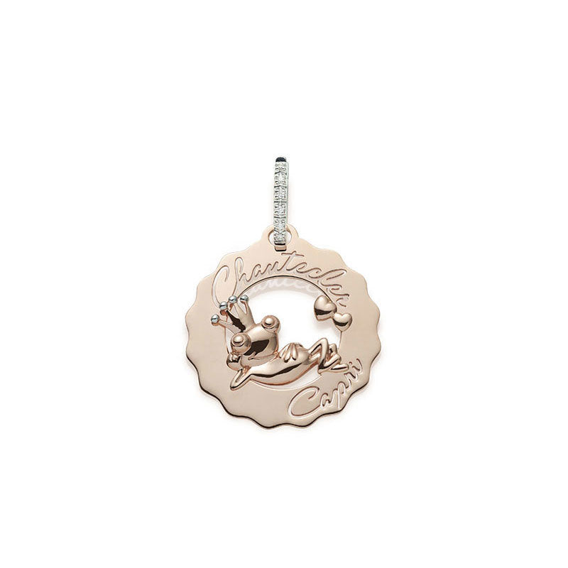 Chantecler Logo Mono Orecchino Oro Piccolo Principe Ranocchio Innamorato