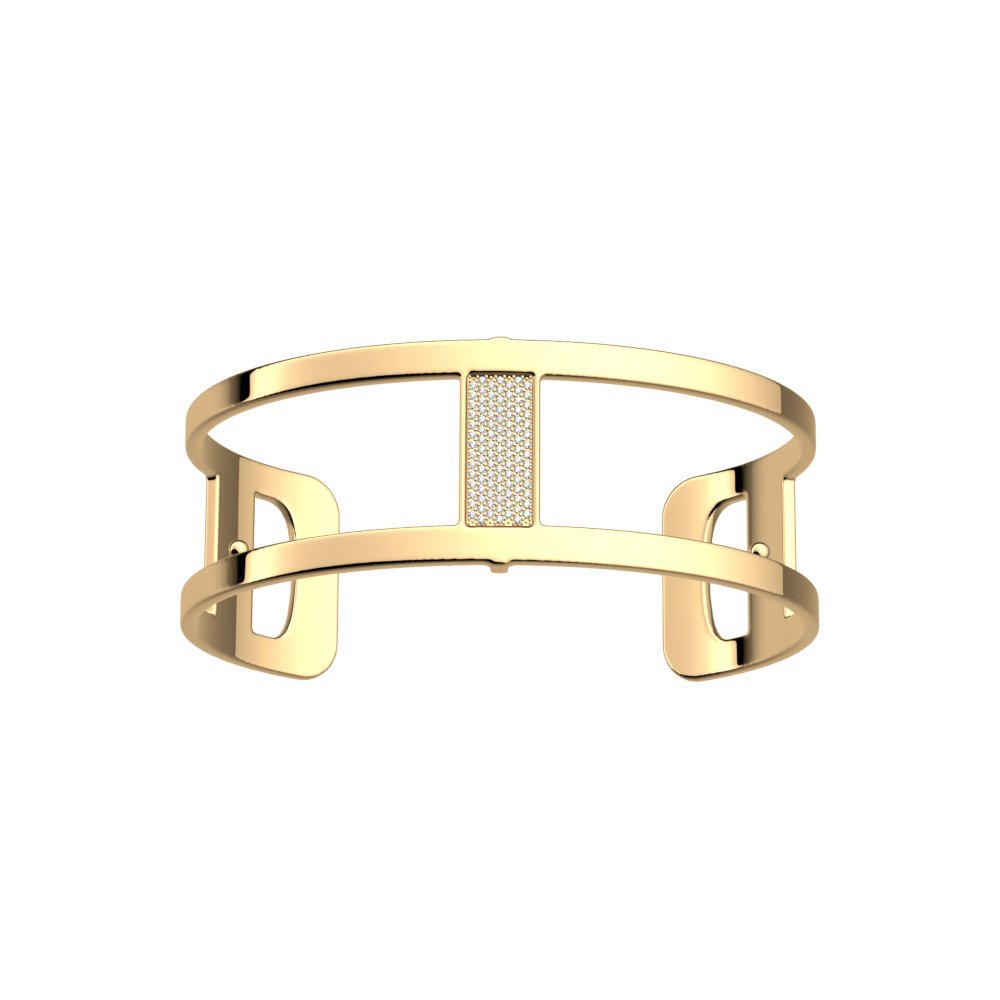 Les Georgettes bracciale donna da 25 mm con finitura oro giallo e zirconi bianchi - Codice bracciale: 70283880108000