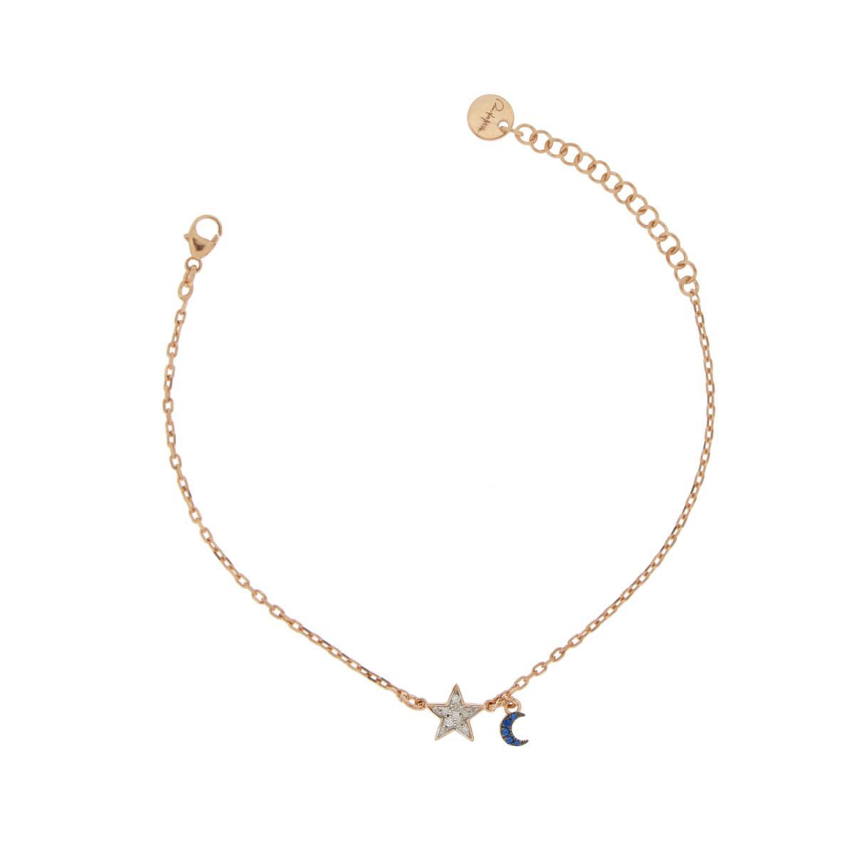 Rue Des Mille Bracciale Doppio Soggetto Zirconi Stella/Luna