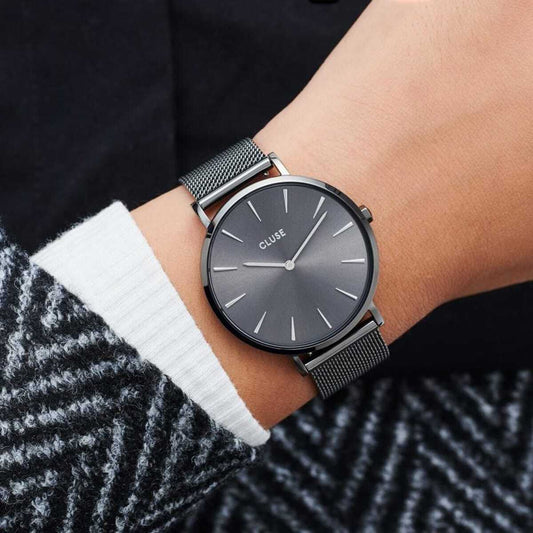Cluse Orologio Donna La Bohème Mesh Dark Grey, Dark Grey/Dark Grey