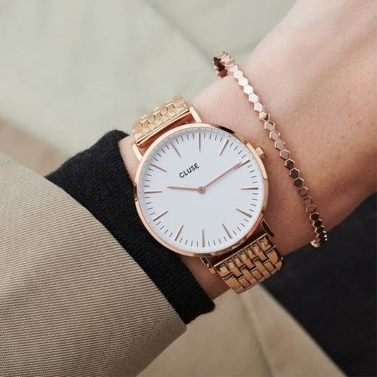 Cluse Orologio Donna La Bohème Multi-Link Rose Gold White/Rose Gold
