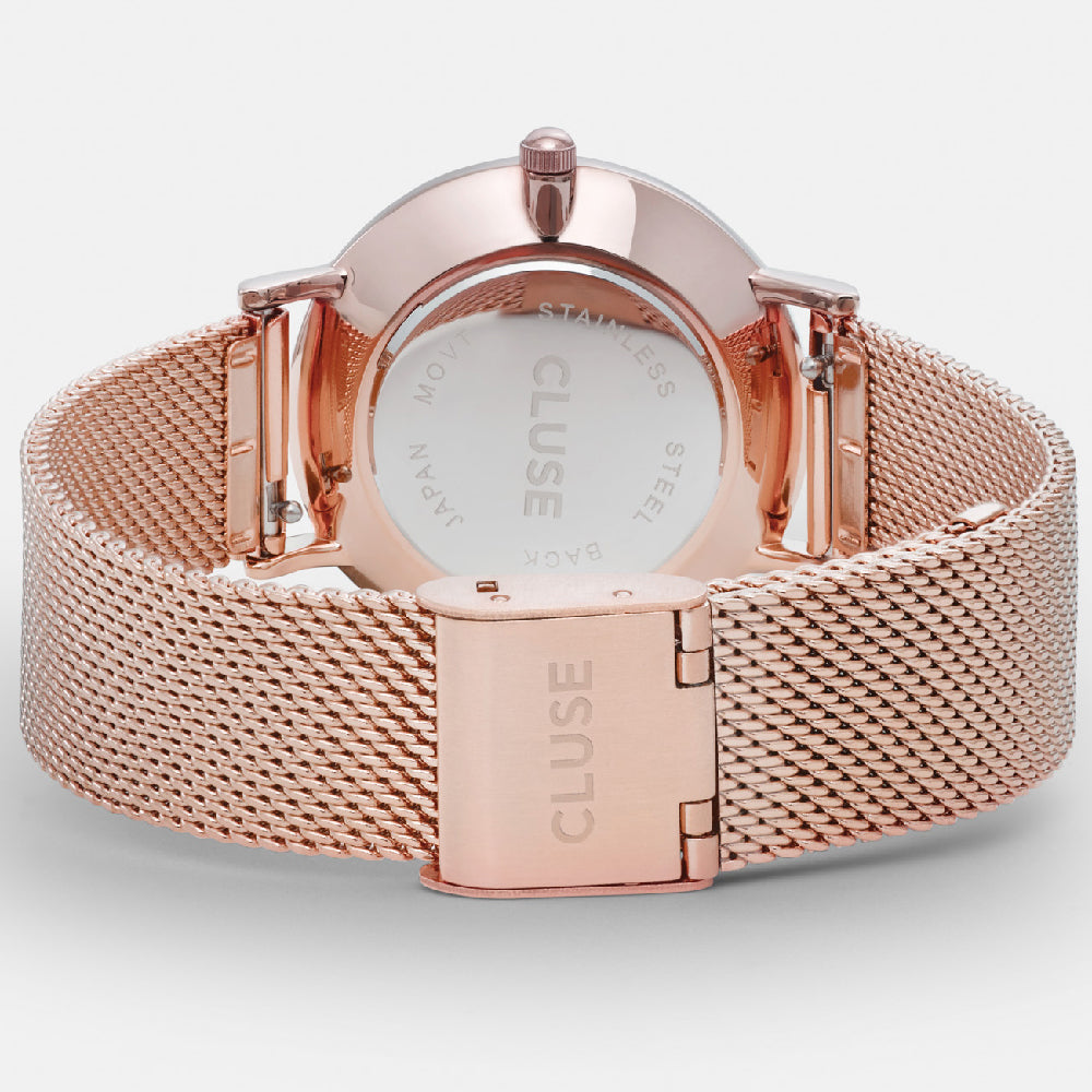 Cluse Orologio Donna Minuit Mesh Rose Gold Black/Rose gold