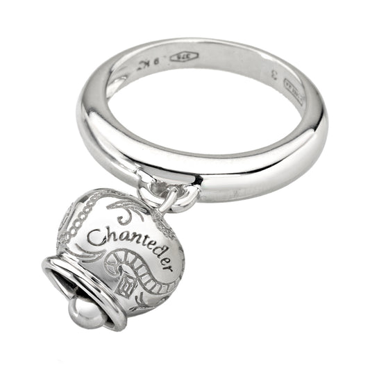 Chantecler Capri anello con campanella piccola in oro bianco 9 kt della collezione Campanelle - Codice anello: 30215