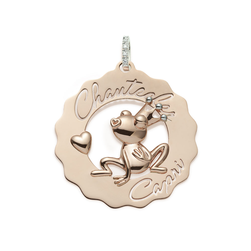 Chantecler Logo Mono Orecchino Oro Principessa Ranocchia Innamorata