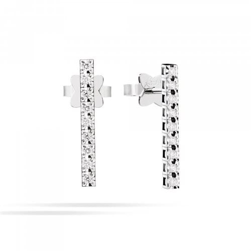 Recarlo Orecchini Fantasia In Oro Bianco E Diamanti 0.16 CT