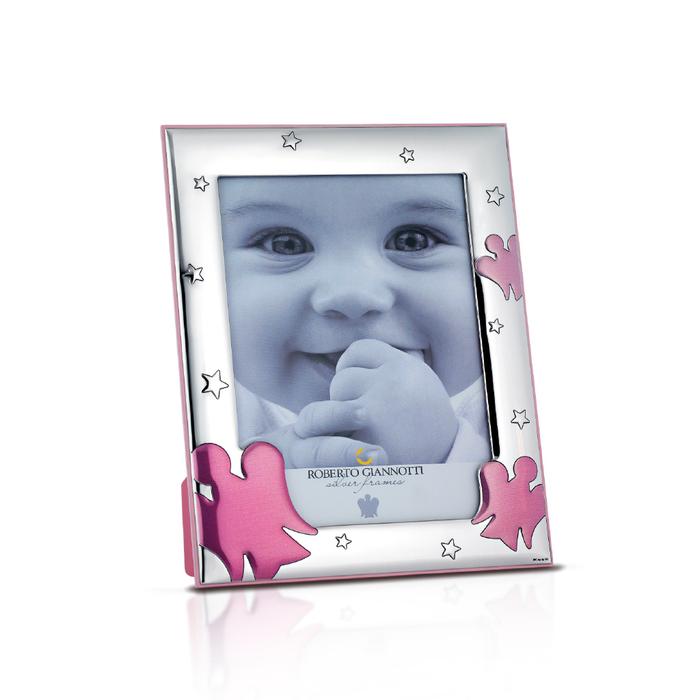 Roberto Giannotti Cornice In Argento Con Angeli In Rosa
