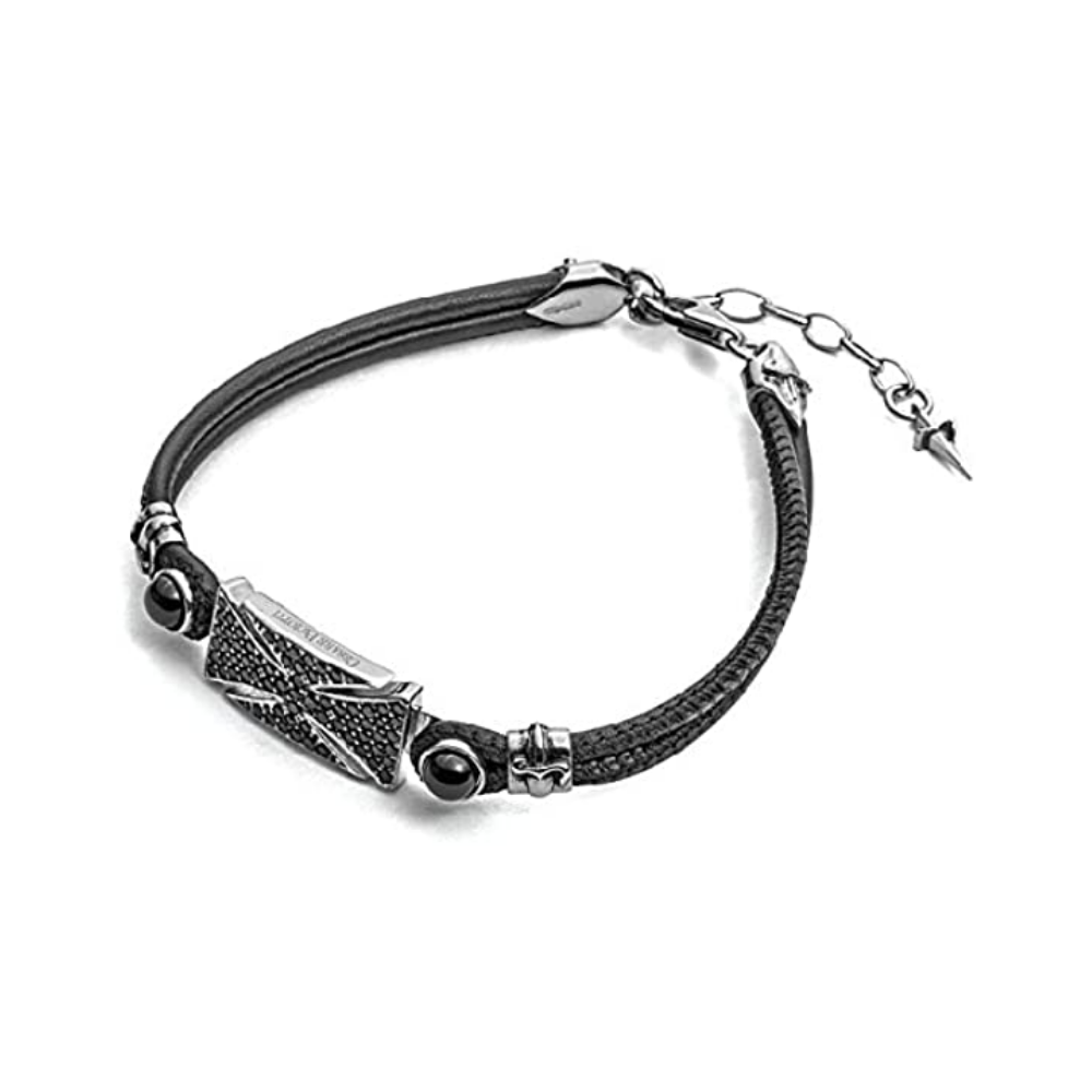 Cesare Paciotti Bracciale Uomo Leather Double Line