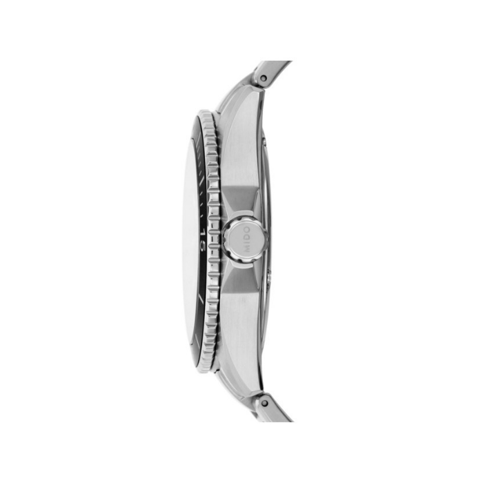 Orologio da uomo automatico solo tempo della collezione Mido Watches modello Ocean Star 200 Cassa in acciaio inossidabile con diametro di 42,5 mm e spessore di 11,75 mm Quadrante di colore nero con indici e lancette di colore bianco Vetro zaffiro antigraffio con trattamento antiriflesso Movimento automatico Mido Calibro 80 su base ETA C07.621 Resistente all'acqua fino a 200 metri (20 bar) Cinturino in acciaio inossidabile Codice prodotto: M0264301105100