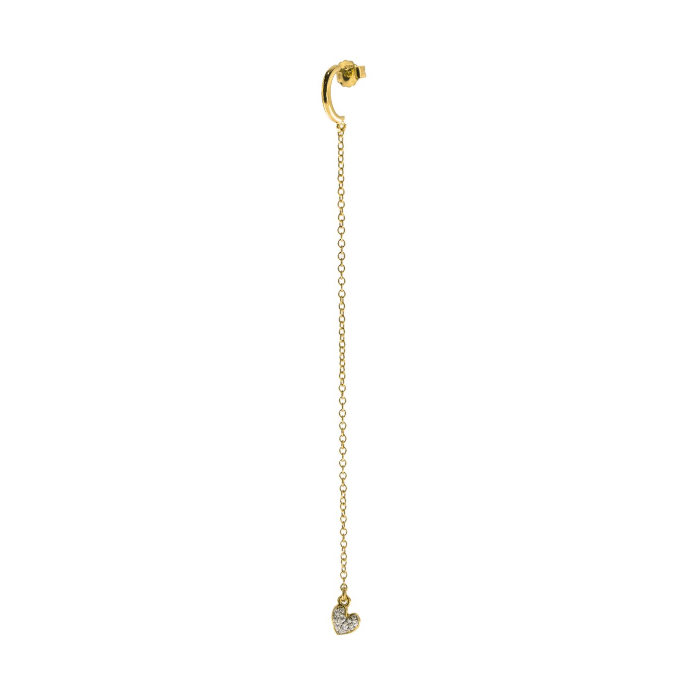 Rue Des Mille Mono Orecchino Cerchio Diametro 1 Cm Catenella 10 Cm