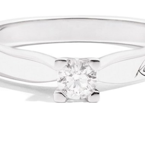 Anello solitario in oro bianco 18 kt e diamante da 0.34 ct colore F SI della collezione Anniversary Recarlo Gioielli - Codice prodotto: R30SO265/034