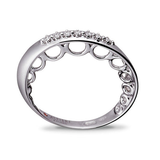 Alfieri & St John Anello In Oro Bianco Con Diamanti