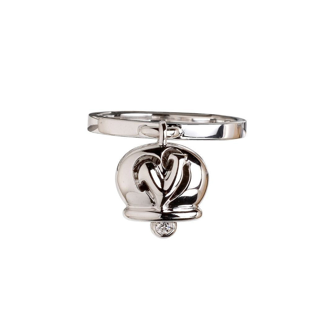 Chantecler Campanelle Anello In Oro Bianco E Diamante