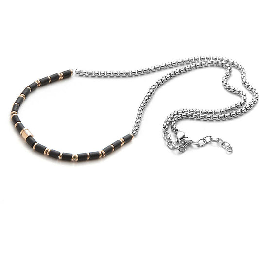 Cesare Paciotti 4US Collana Uomo Rose Rubber