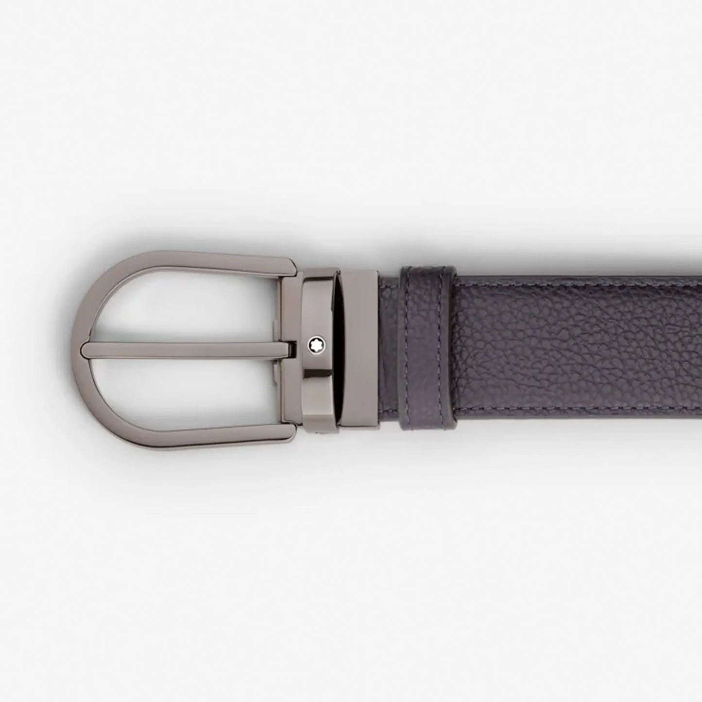 Montblanc Cintura Reversibile in Pelle Blu Notte/Nera 199082