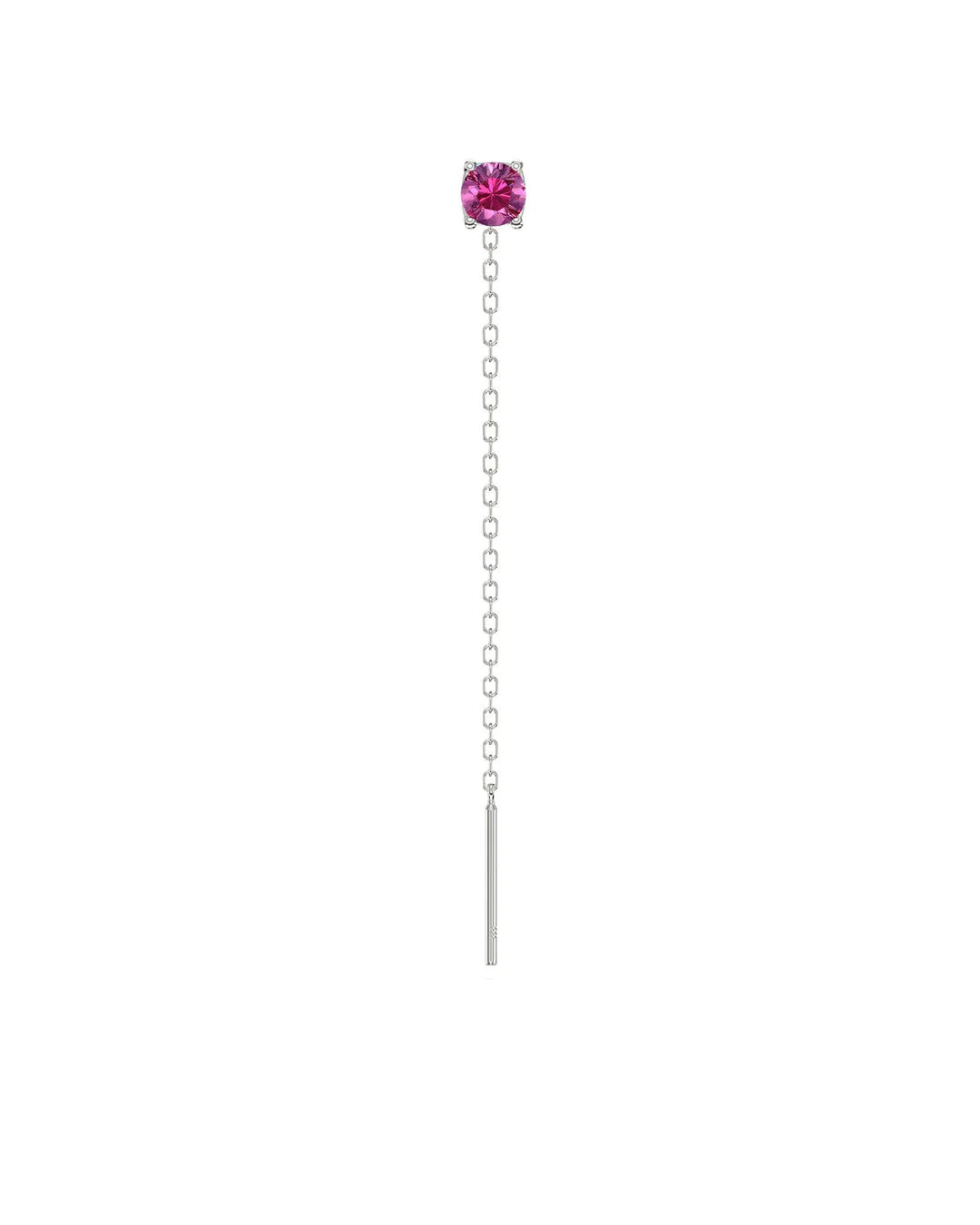 Amabile Orecchino Singolo Lovli Luce Argento / Fucsia