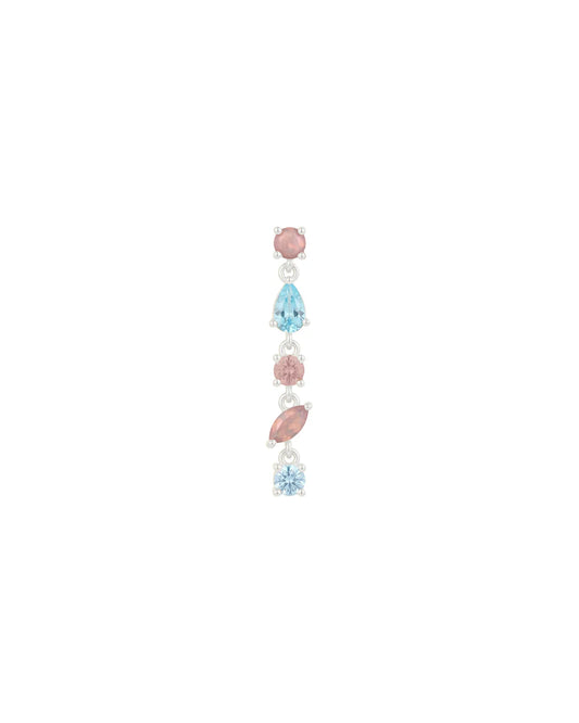 Amabile Orecchino Singolo Pink Lagoon Destro - Argento