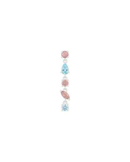 Amabile Orecchino Singolo Pink Lagoon Sinistro - Argento