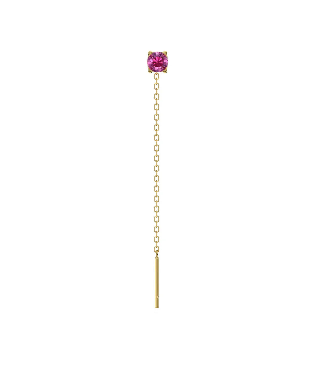 Amabile Orecchino Singolo Lovli Luce Placcato Oro / Fucsia