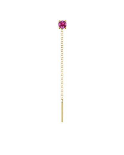 Amabile Orecchino Singolo Lovli Luce Placcato Oro / Fucsia