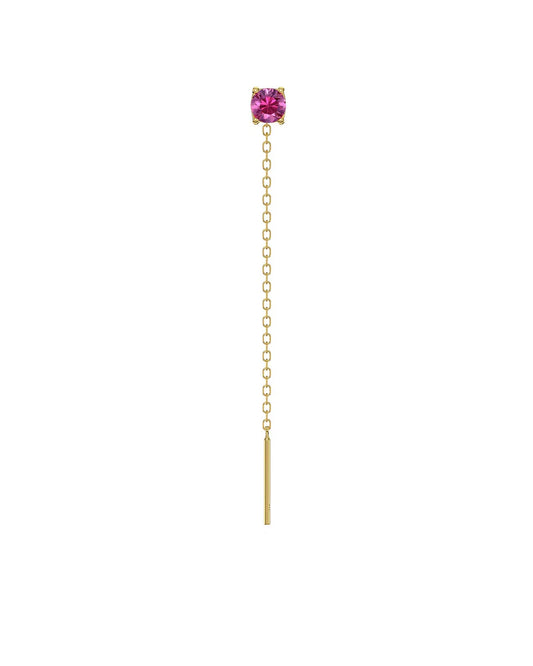 Amabile Orecchino Singolo Lovli Luce Placcato Oro / Fucsia