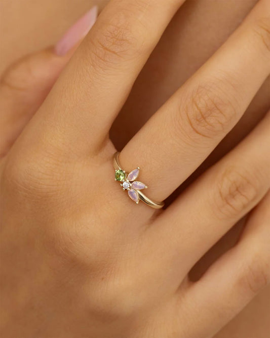 Amabile Anello Petals Argento