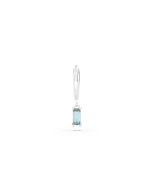 Amabile Orecchino Singolo Hoop Baguette Argento / Ghiaccio