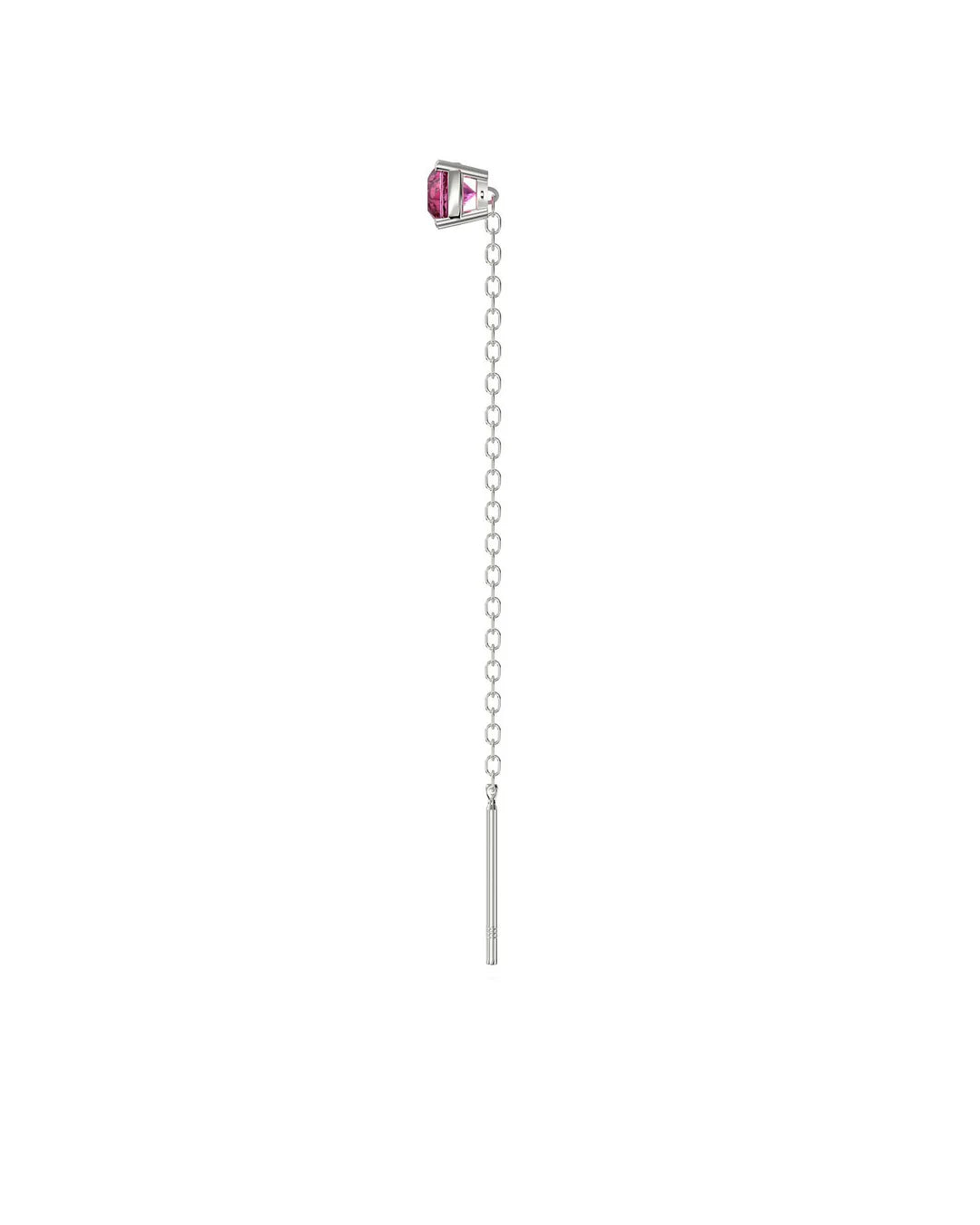 Amabile Orecchino Singolo Lovli Luce Argento / Fucsia