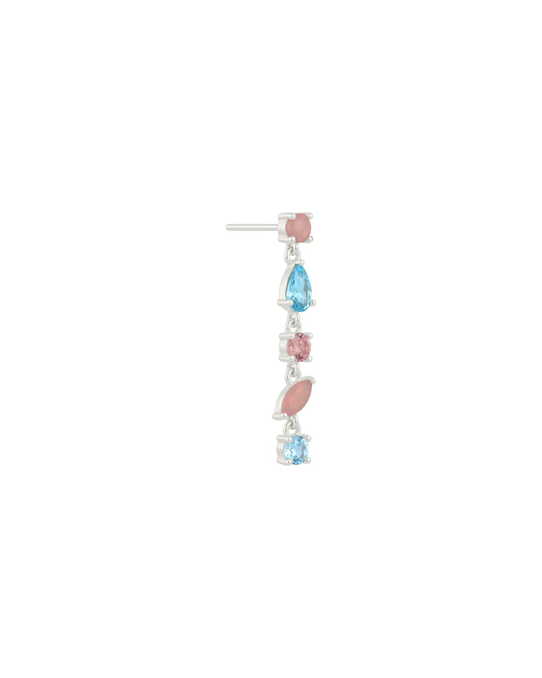 Amabile Orecchino Singolo Pink Lagoon Destro - Argento