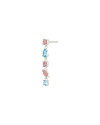 Amabile Orecchino Singolo Pink Lagoon Sinistro - Argento