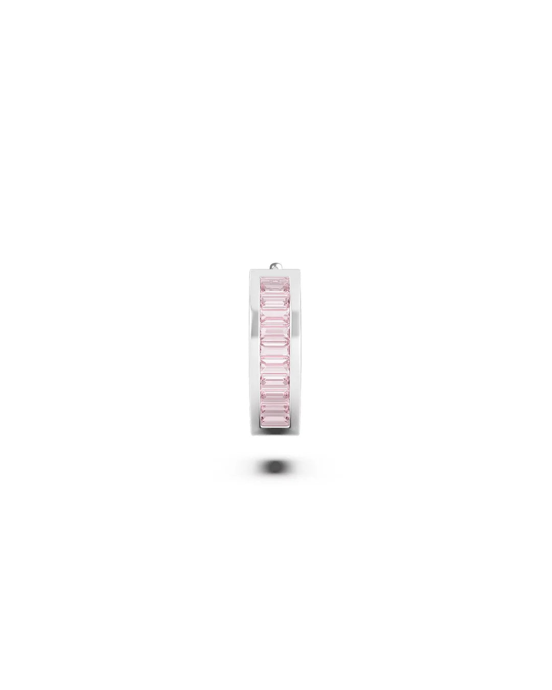 Amabile Orecchino Singolo Hoop Zirconia Argento / Rosa
